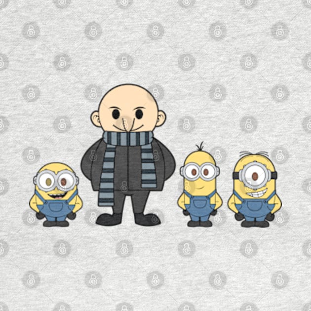 Gru and Minions Chibi by mighty corps studio